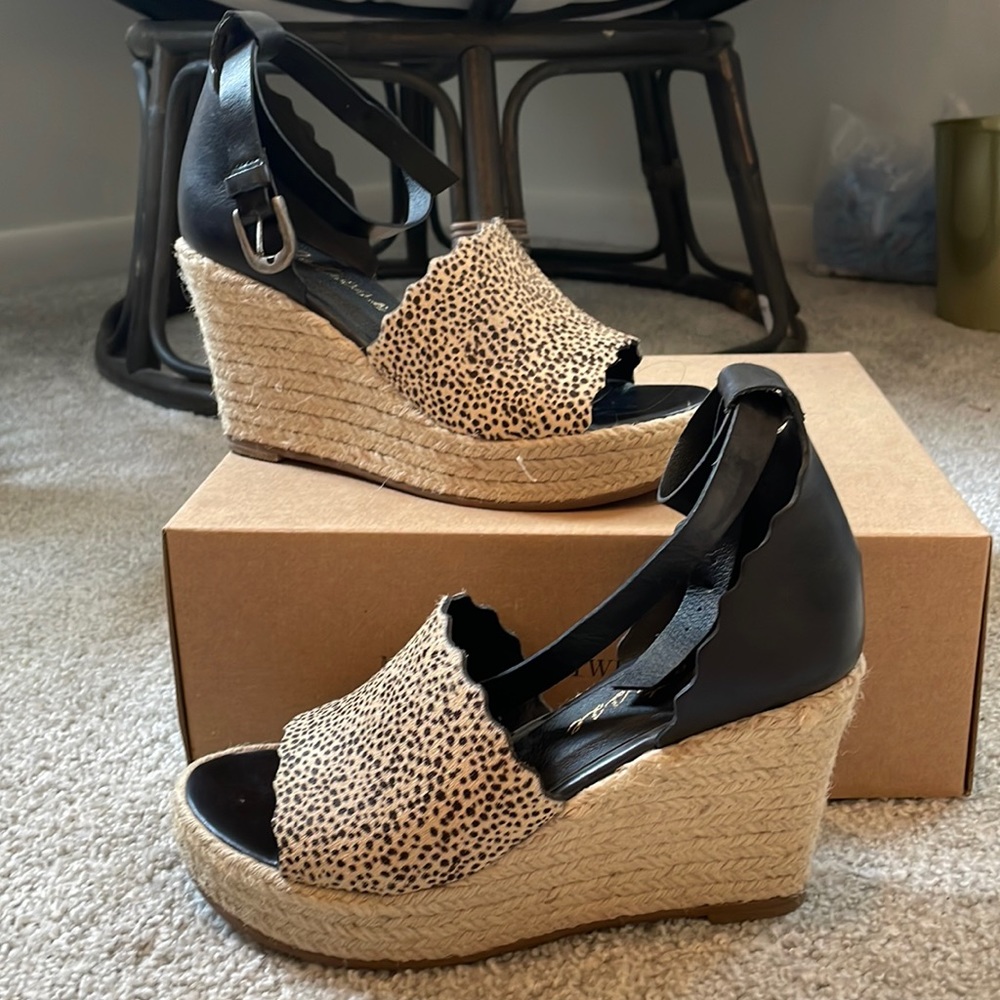 Matisse cheetah print espadrille wedge verona